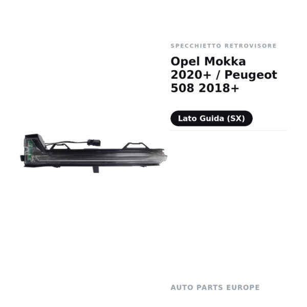 Außenspiegel Links Opel Mokka 2020+ / Peugeot 508 2018+ – Bild 2
