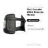 Außenspiegel Links Fiat Ducato 2006 Mittlerer Arm – Manuell, mit Blinker (Variante B) – Bild 2