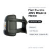 Specchietto Retrovisore Sinistro Fiat Ducato 2006 Braccio Medio – Manuale, con Freccia, Sonda Temp. (Variante B) – foto 2