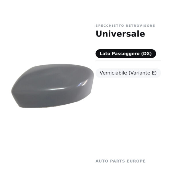 Außenspiegel Rechts Universal – Lackierbar (Variante E) – Bild 2