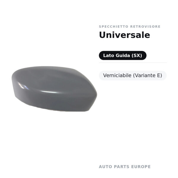 Außenspiegel Links Universal – Lackierbar (Variante E) – Bild 2