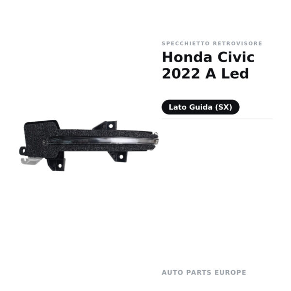Specchietto Retrovisore Sinistro Honda Civic 2022 A Led – foto 2