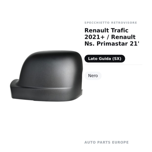 Außenspiegel Links Renault Trafic 2021+ / Nissan Primastar 2021 – Schwarz – Bild 2