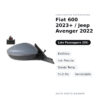 Außenspiegel Rechts Fiat 600 2023+ / Jeep Avenger 2022 – Elektrisch, mit Blinker, Temperatursensor, 5+2 Pin, Lackierbar