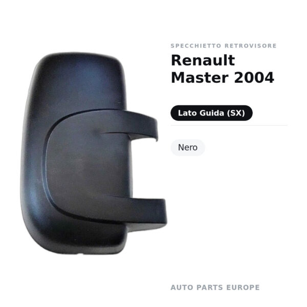 Calotta Specchietto Retrovisore Sinistro Renault Master 2004 – Nera – foto 2
