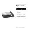 Specchietto Retrovisore Destro Universale – Elettrico, con Freccia, 5 Pin, Cromato (Variante B) – foto 2