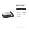 Specchietto Retrovisore Destro Universale – Elettrico, Ripiegabile, con Freccia, 7 Pin, Cromato – foto 2