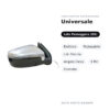 Specchietto Retrovisore Destro Universale – Elettrico, Ripiegabile, con Freccia, Angolo Cieco, 9 Pin, Cromato – foto 2