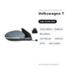 Außenspiegel Links Volkswagen T-Cross 2023+ – Elektrisch, Beheizbar, mit Blinker, Asphärisch, 6-polig, Lackierbar – Bild 2