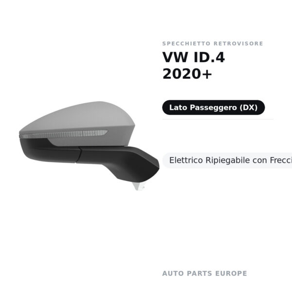 Außenspiegel Rechts VW ID.4 2020+ – Elektrisch Klappbar mit Blinker 9-polig – Bild 2