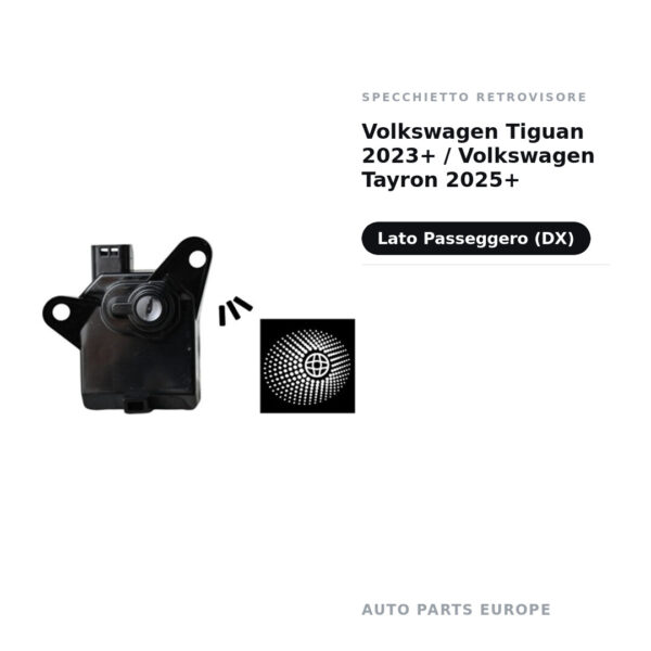 Specchietto Retrovisore Destro Volkswagen Tiguan 2023+ / Volkswagen Tayron 2025+ – foto 2