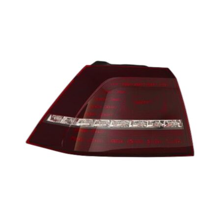 Fanale Posteriore Sinistro Volkswagen Golf Vii 2012-2016 – Modello R Rosso Scuro A Led Esterno
