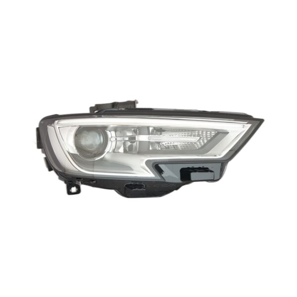 Faro Anteriore Destro Audi A3 2016+ - 3/4/5 Porte Xenon Parabola Interna Cromata Con Motore Con Luce Diurna A Led