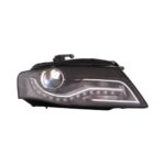 Faro Anteriore Destro Audi A4 2007-2011 - Bixeno Orientabile Con Luce Diurna A Led Con Motore Parabola Nera