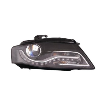 Faro Anteriore Destro Audi A4 2007-2011 – Bixeno Orientabile Con Luce Diurna A Led Con Motore Parabola Nera