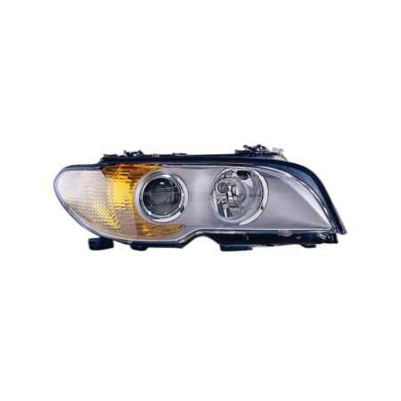 Faro Anteriore Destro BMW Serie 3 E46 Coupe' 2003+ - Parabola Cromata – Parabola Cromata Fanalino Arancio Con Motore