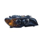 Faro Anteriore Destro BMW Serie 3 E46 Coupe' 2003+ - Parabola Nera Indicatore Giallo Con Motore