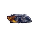 Faro Anteriore Destro BMW Serie 3 E46 Coupe' 2003+ - Xenon Parabola Nera Indicatore Giallo