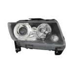 Faro Anteriore Destro Chrysler Jeep Compass 2011+ - Parabola Interna Nera Con Motore