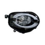 Faro Anteriore Destro FIAT 500 2015+ - Inferiore Manuale A Led Parabola Nera