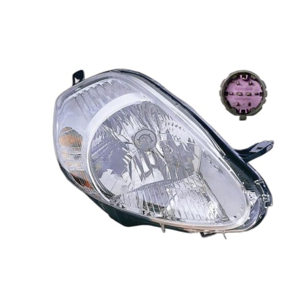 Faro Anteriore Destro FIAT Grande Punto 2008+ - Parabola Cromata Con Motore 7Pin