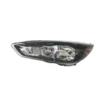 Scheinwerfer Rechts Ford Focus 2014-2017 - Schwarzblende – (H7-H1) Schwarzblende mit Motor und LED-Tagfahrlicht