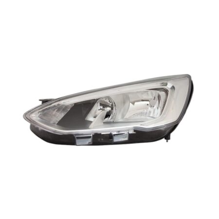 Faro Anteriore Destro Ford Focus 2018+ - Con Motore Con Luce Diurna A Led Parabola Cromata