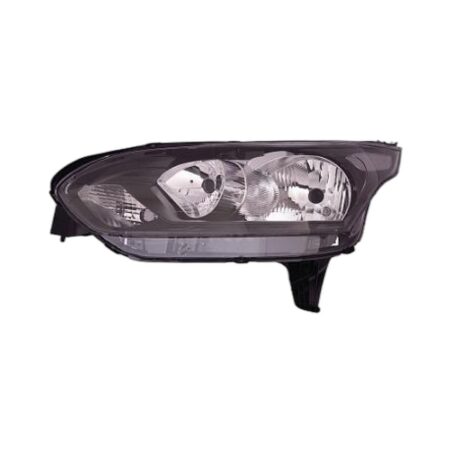 Scheinwerfer Links Ford Transit Connect Tourneo 2014-2017 - Schwarzer Reflektor – Weiß) Mit Motor Schwarzer Reflektor