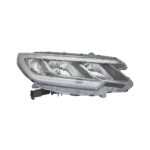 Faro Anteriore Destro Honda Crv 2015-2017 - Parabola Nera A Led Con Motore A Led