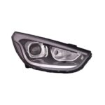 Faro Anteriore Destro Hyundai Ix-35 2013+ - Parabola Nera Con Luce Di Posizione A Led
