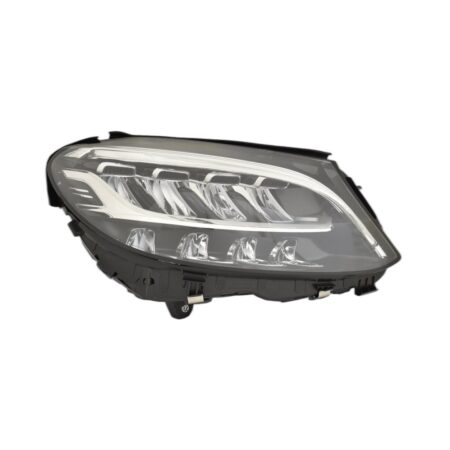 Faro Anteriore Destro Mercedes Classe C W205 2018+ - Parabola Nera Full Led Static Con Motore Elettrico Incluso