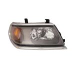 Faro Anteriore Destro Mitsubishi Pajero Sport 2000-2003 - Parabola Grigio Scura Cornice Cromata