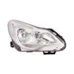 Faro Anteriore Destro Opel Corsa 2011-2014 - Parabola Cromata Con Motore