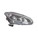 Faro Anteriore Destro Peugeot 208 2015+ - H7-H7-Py21Wsv Con Luce Diurna A Led Parabola Nera
