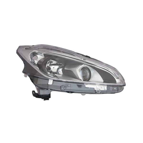 Faro Anteriore Destro Peugeot 208 2015+ - H7-H7-Py21Wsv Con Luce Diurna A Led Parabola Nera