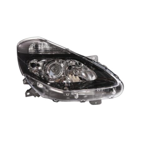 Scheinwerfer Rechts Renault Clio 2009-2011 - Schwarzer Reflektor – Mit Linsenoptik Schwarzer Reflektor