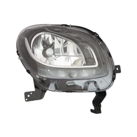 Faro Anteriore Destro Smart Forfour 2014+ - Base Line Parabola Nera Con Luce Diurna A Led