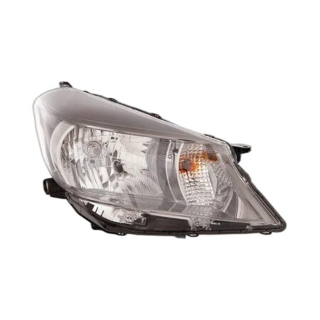Faro Anteriore Destro Toyota Yaris 2011-2013 - Parabola Cromata Bordo Superiore Grigio Scuro