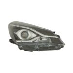 Faro Anteriore Destro Toyota Yaris 2017-2019 - Parabola Nera Con Lenticolare Con Luce Diurna A Led