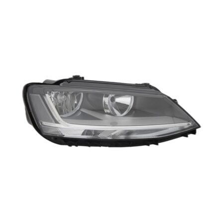 Faro Anteriore Destro Volkswagen Jetta 2014+ - Parabola Nera Con Motore A Led