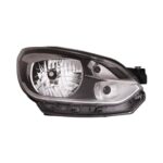 Faro Anteriore Destro Volkswagen Up 2011+ - Parabola Nera Bordo Cromato
