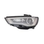 Faro Anteriore Sinistro Audi A3 2012-2015 - 3/4/5 Porte Xenon Parabola Interna Grigia Con Motore A Led