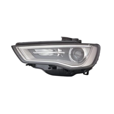 Faro Anteriore Sinistro Audi A3 2012-2015 - 3/4/5 Porte Xenon Parabola Interna Grigia Con Motore A Led