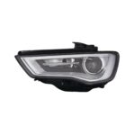 Faro Anteriore Sinistro Audi A3 2012-2015 - 3/4/5 Porte Xenon Parabola Interna Nera Con Motore A Led