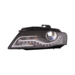 Faro Anteriore Sinistro Audi A4 2007-2011 - Bixeno Orientabile Con Luce Diurna A Led Con Motore Parabola Nera