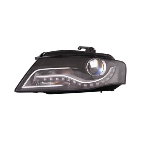 Faro Anteriore Sinistro Audi A4 2007-2011 – Bixeno Orientabile Con Luce Diurna A Led Con Motore Parabola Nera