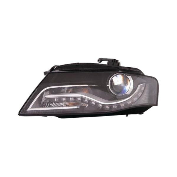 Faro Anteriore Sinistro Audi A4 2007-2011 - Bixeno Orientabile Con Luce Diurna A Led Con Motore Parabola Nera
