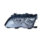Faro Anteriore Sinistro BMW Serie 3 E46 2002+ - 4P. (Cornice Silver) Con Motore