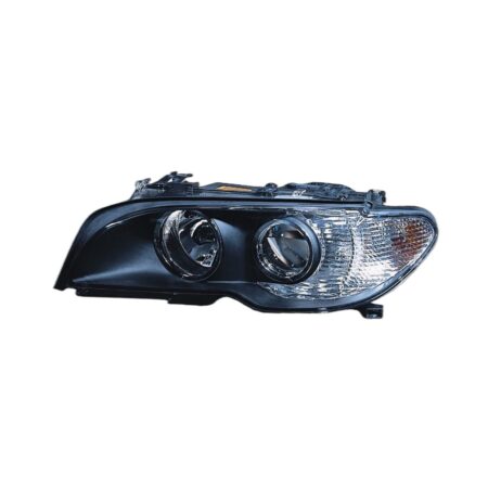Faro Anteriore Sinistro BMW Serie 3 E46 Coupe' 2003+ - Parabola Nera – Parabola Nera Indicatore Bianco Con Motore