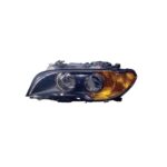 Faro Anteriore Sinistro BMW Serie 3 E46 Coupe' 2003+ - Xenon Parabola Nera Indicatore Giallo